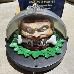 Vintage Toy State Spooky Time Head On A Platter Animated Halloween Decoration